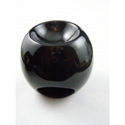 Brûle-parfum céramique boule ajourée noir