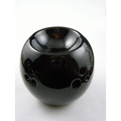 Brûle-parfum céramique boule ajourée noir