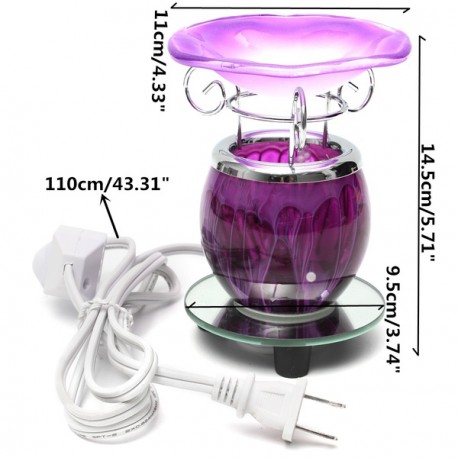 Lampe en porcelaine électrique brûle-parfum violette