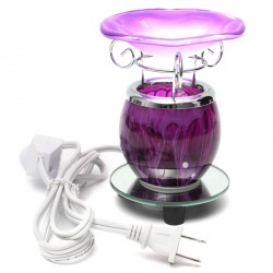 Lampe en porcelaine électrique brûle-parfum violette