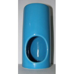 Brûle-parfum céramique tube bleu vue derrière