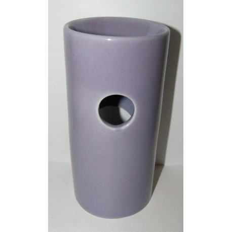 Brûle-parfum céramique tube violet vue face