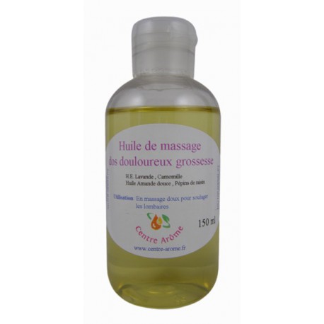 Huile de massage dos douloureux grossesse aux huiles essentielles